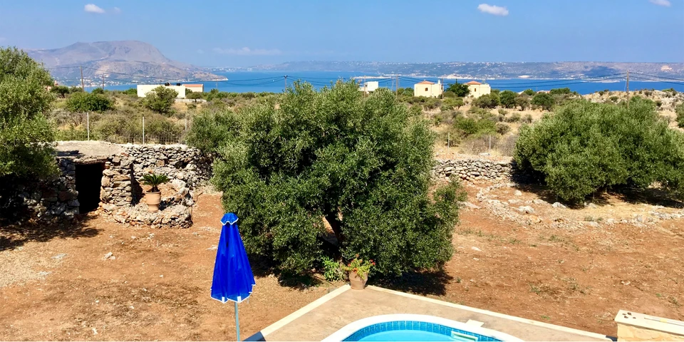 Udsigt fra Villa Francis på Kreta