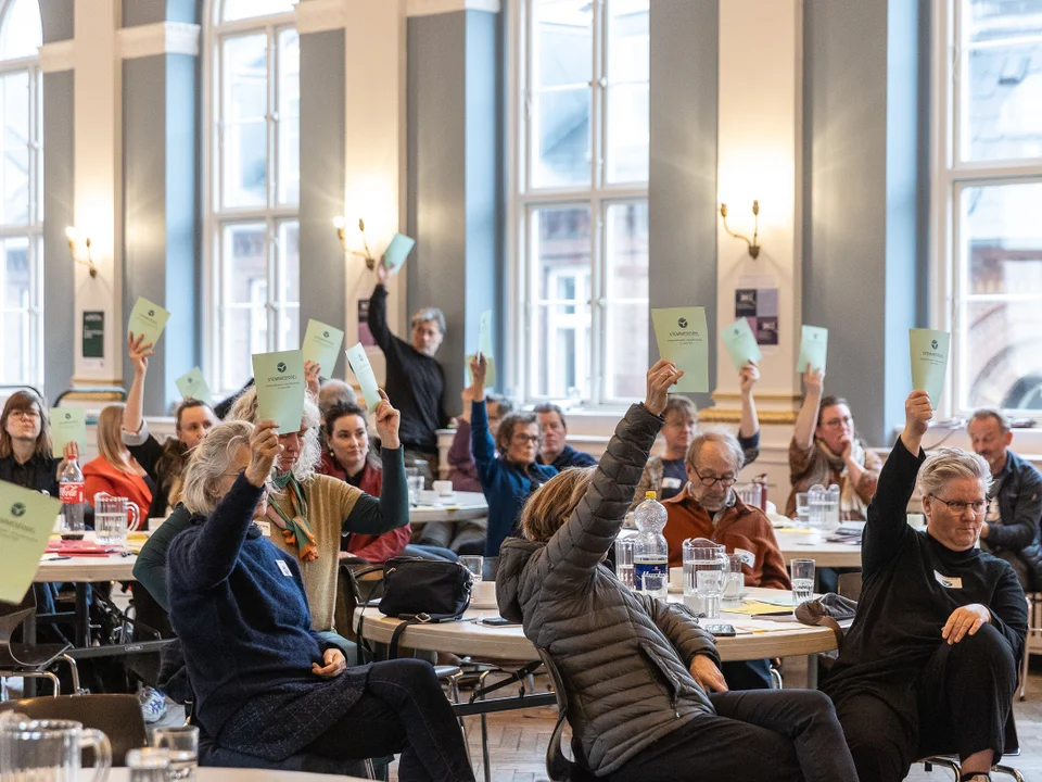 Generalforsamlingen stemmer