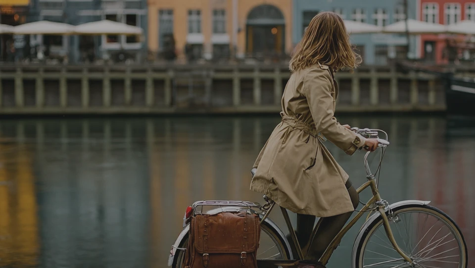 Kvinde på cykel